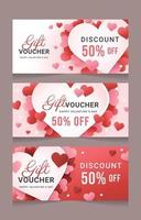 Heart Gift Voucher Discount vector