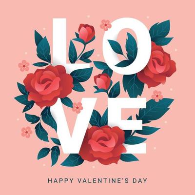 Love with Red Roses