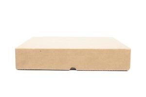 Brown paper box on white background photo