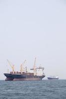 Large cargo ships on the sea photo