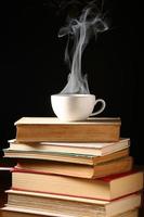 Coffee on books photo