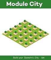 Isometric 3d trees forest vector