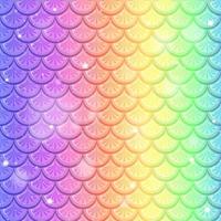 Rainbow fish scale seamless pattern background vector