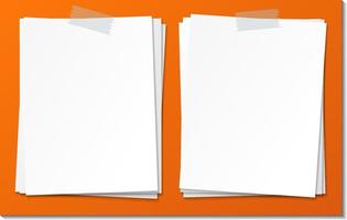 Set of empty sticky note paper template vector