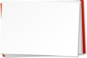 Blank paper note template on white background vector