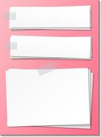 Set of empty sticky note paper template vector