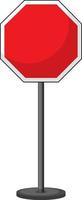 Red traffic sign on white background vector