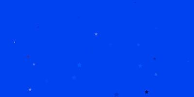 Dark Pink, Blue vector background with small and big stars.