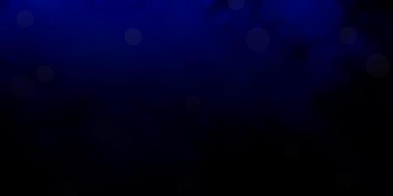 Dark BLUE vector background with circles.