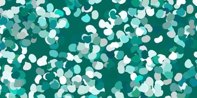 Light blue, green vector texture with memphis shapes.