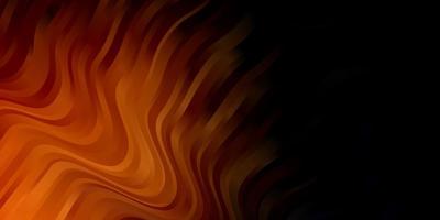 Dark Orange vector background with lines.