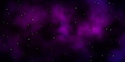 Dark Pink, Blue vector background with small and big stars.