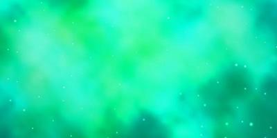 Light Green vector layout with bright stars.