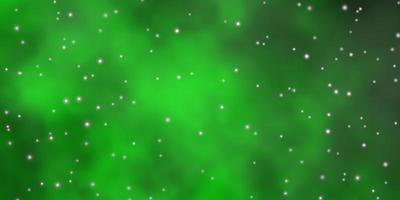 Light Green vector layout with bright stars.