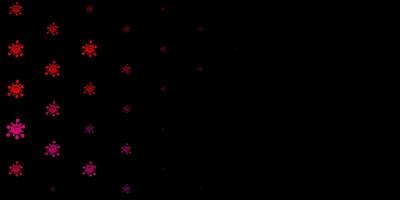 Dark blue, red vector template with flu signs.