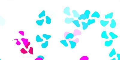 Light blue, red vector texture with memphis shapes.