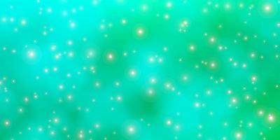 Light Green vector layout with bright stars.