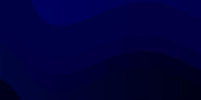 Dark BLUE vector background with curved lines.