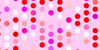 Light blue, red vector background with bubbles.