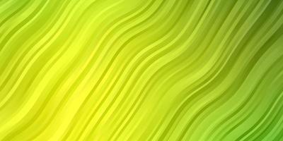 Light Green, Yellow vector pattern with curves.