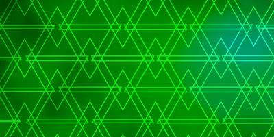 Light Green vector backdrop with lines, triangles.