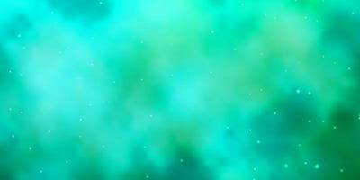 Light Green vector layout with bright stars.