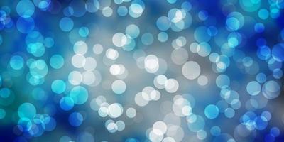 Light Pink, Blue vector background with bubbles.