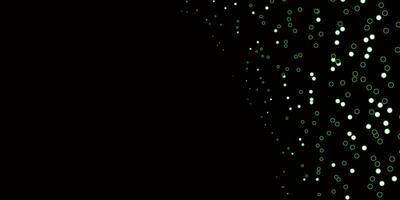 Dark Green vector backdrop with dots.