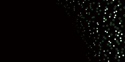 Dark Green vector backdrop with dots.