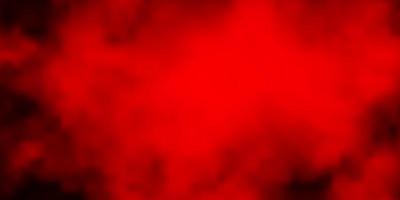 Dark Red vector texture with cloudy sky.