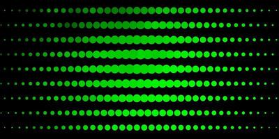 Telón de fondo de vector verde oscuro con puntos.