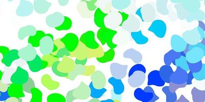 Light blue, green vector texture with memphis shapes.