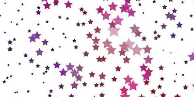 Dark Pink, Blue vector pattern with abstract stars.