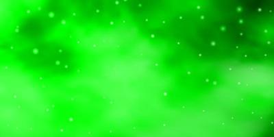 Light Green vector template with neon stars.