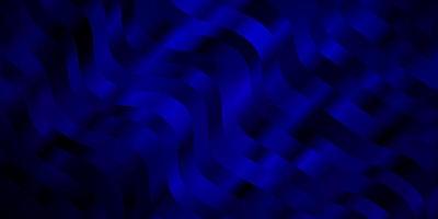 Dark BLUE vector background with curved lines.