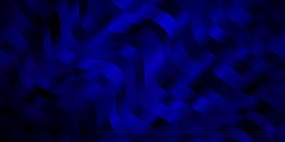 Dark BLUE vector background with curved lines.