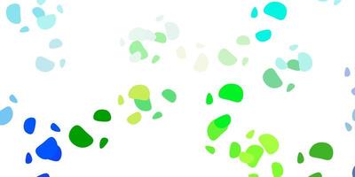 Light blue, green vector texture with memphis shapes.