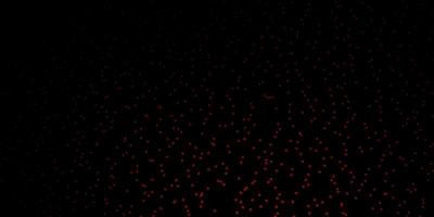 Fondo de vector rojo oscuro con estrellas pequeñas y grandes.