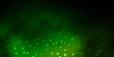 Dark Green vector pattern with abstract stars.