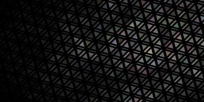 Dark Gray vector background with triangles.