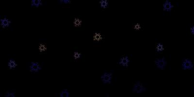 Dark blue, red vector template with flu signs.