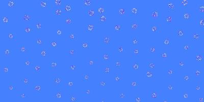 Light blue, red vector background with bubbles.