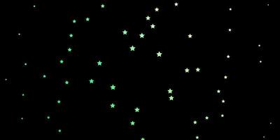 Dark Green vector pattern with abstract stars.