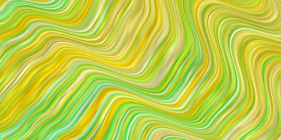 Light Green, Yellow vector backdrop with curves.