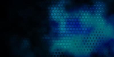 Dark BLUE vector background with circles.