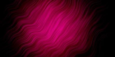 Dark Pink vector template with curved lines.