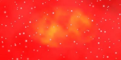 Light Orange vector texture with beautiful stars.