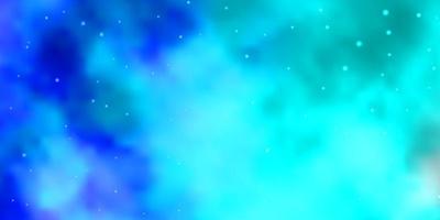 Light BLUE vector background with small and big stars.