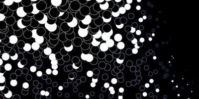 Dark BLUE vector background with bubbles.