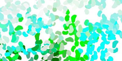 Light blue, green vector pattern with abstract shapes.